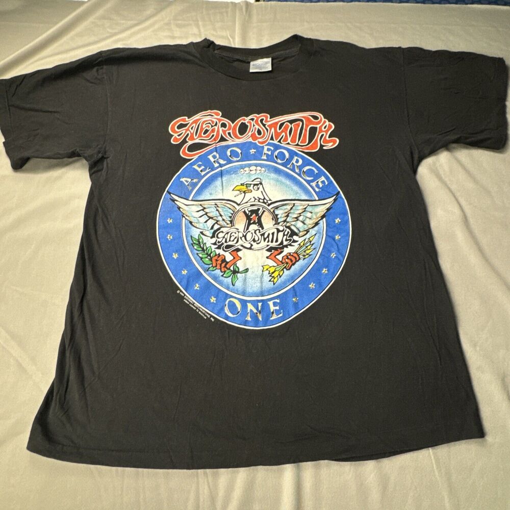 Vintage 1989 Aerosmith Concert Shirt Pump Tour Aero Force One XL